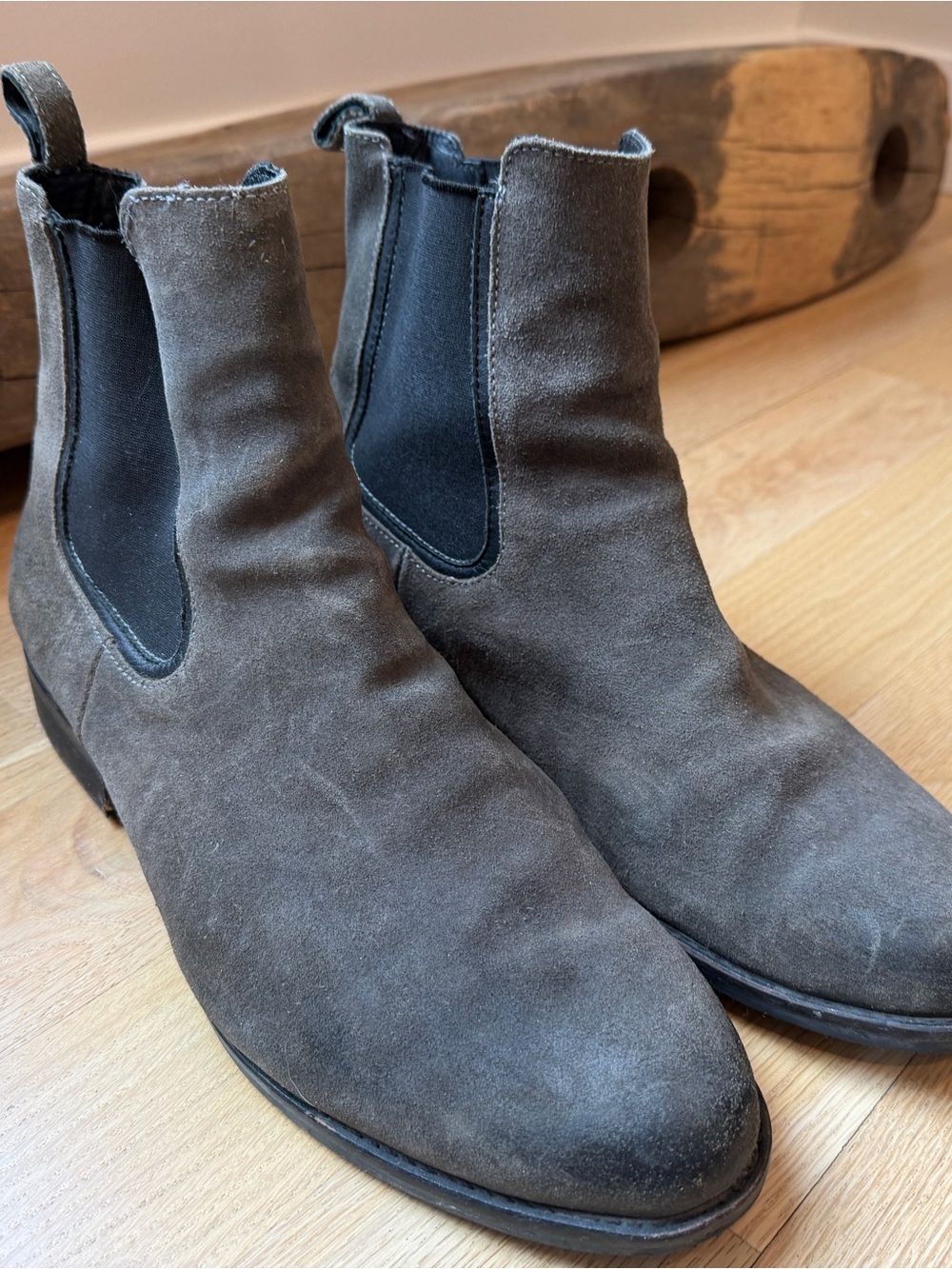 Thursday Boot Company Charcoal Suede Chelsea Booties